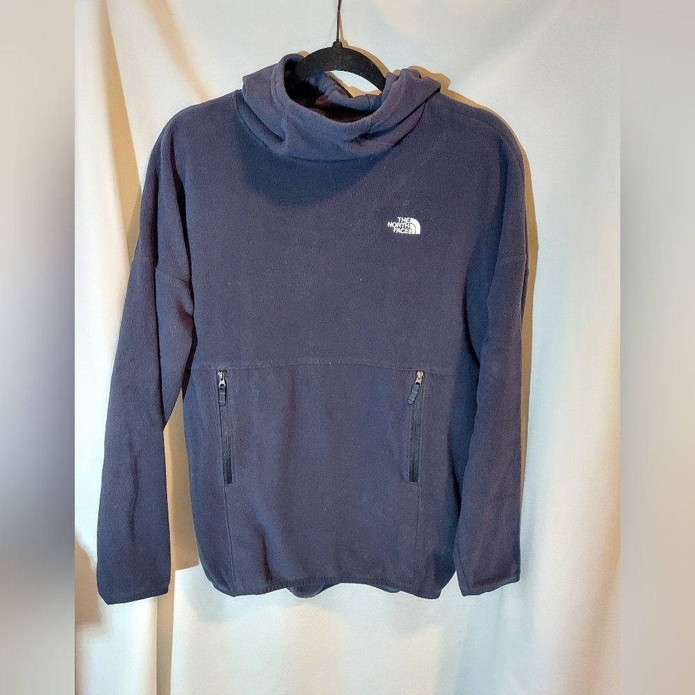 The North Face Cozy TKA Glacier Pullover Hoodie In Navy Blue